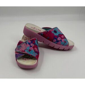 Alegria Airie Pinkerton Slide Sandals Size 40 or US 9.5 Floral Print Pink & Blue